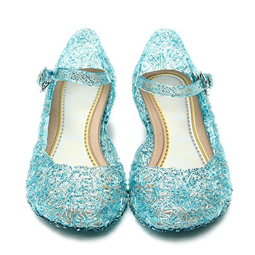 Katara- Zapatos con Cuña Disfraz Princesa Elsa Frozen Niña, Color azul, EU 28 (Tamaño del fabricante: 30) (ES10)