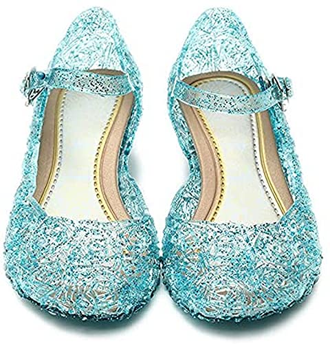Katara- Zapatos con Cuña Disfraz Princesa Elsa Frozen Niña, Color azul, EU 28 (Tamaño del fabricante: 30) (ES10)