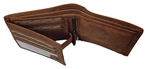 Kaufzauber Harley II - Cartera de piel de búfalo para motocicleta, estilo rústico