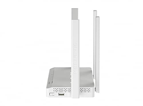 KEENETIC Carrier-DSL(KN-2111) AC1200 2,4/5,0 GHz Mesh Wi-Fi VDSL/ADSL2+ Modem Router con 4 puertos Smart Switch, puerto USB, toda la casa y SMB/instrucciones e interfaz multilingües incluyendo español