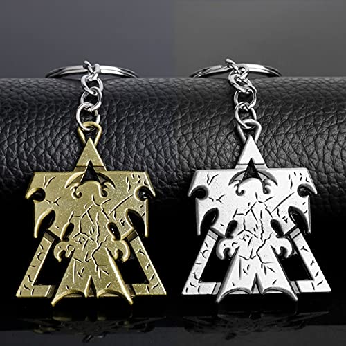 Keerock Creativo Starcraft Llavero Wings of Liberty Cool Metal Llavero Coche Llavero Titular Bolsa Colgante Encanto Regalo
