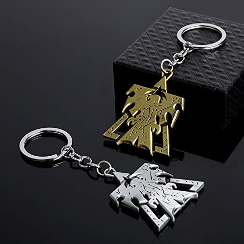 Keerock Creativo Starcraft Llavero Wings of Liberty Cool Metal Llavero Coche Llavero Titular Bolsa Colgante Encanto Regalo