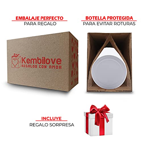 Kembilove Botella de Agua Niños Personalizada con Nombre – Cantimplora Infantil Acero Inoxidable – Regalos Infantiles Personalizados – Botellas Térmicas de 500 ml – Diseño Minnie
