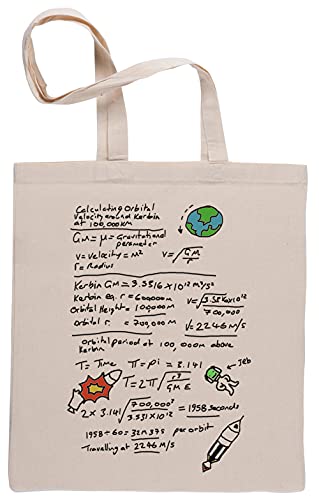 Kerbal Orbit Science Velocity Bolsa De Compras Shopping Bag Beige