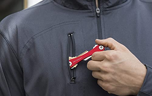 KeySmart - Llavero y Organizador de Llaves Compacto (hasta 14 Llaves, Roja)