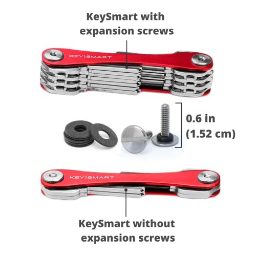 KeySmart - Llavero y Organizador de Llaves Compacto (hasta 14 Llaves, Roja)