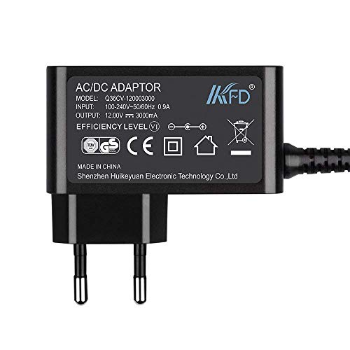 KFD 12V 3A Universal Cargador Adaptador Fuente de alimentación para Xbox One S/X/PC con Windows 8 8.1 10, Tiras de LED 3528 5050, Speedport, Switch, cámara CCTV, Enrutador, Hub, Scanner, Switches
