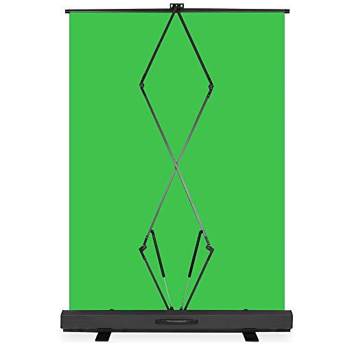 KHOMO GEAR Pantalla Verde Chroma Profesional Plegable con Base de Aluminio Transportable para Fondo de Fotografía y Videos - 138 x 208 cm
