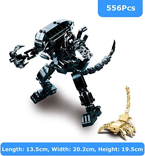 Kids Toys Predator VS Alien Movie Armored Car Helicóptero Bloque de construcción Juego de juguete (Aliens B0720B-Sin caja original)