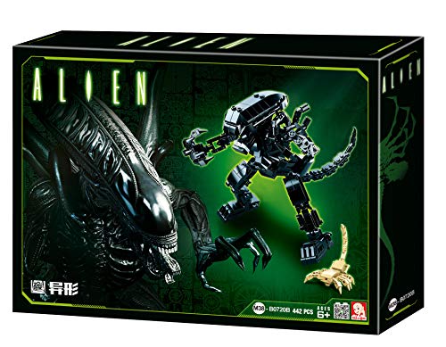 Kids Toys Predator VS Alien Movie Armored Car Helicóptero Bloque de construcción Juego de juguete (Aliens B0720B-Sin caja original)