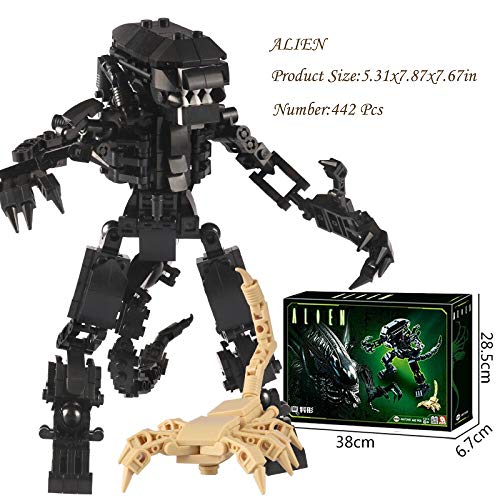 Kids Toys Predator VS Alien Movie Armored Car Helicóptero Bloque de construcción Juego de juguete (Aliens B0720B-Sin caja original)