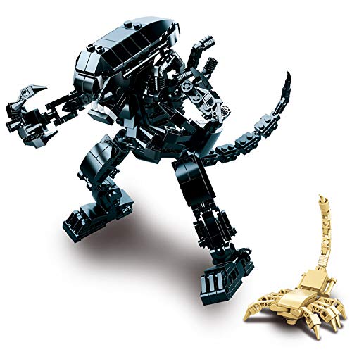 Kids Toys Predator VS Alien Movie Armored Car Helicóptero Bloque de construcción Juego de juguete (Aliens B0720B-Sin caja original)