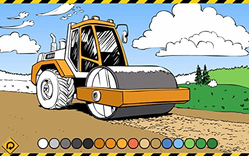 Kids Vehicles: Construction + puzzle & coloring book