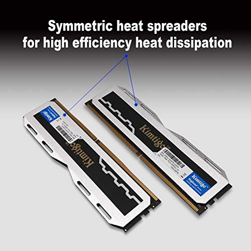 Kimtigo DDR4 32 GB (16 GBx2) 3200 MHz PC4-25600 CL16 1.2 V U-DIMM sin búfer sin ECC para juegos y alto rendimiento compatible con módulo de memoria de escritorio RAM Upgrade PC Memory