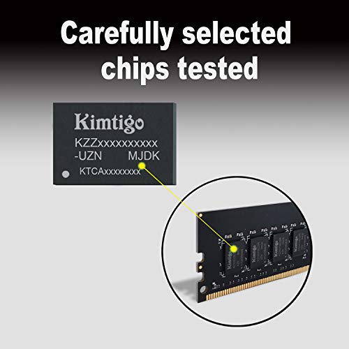 Kimtigo DDR4 32 GB (16 GBx2) 3200 MHz PC4-25600 CL16 1.2 V U-DIMM sin búfer sin ECC para juegos y alto rendimiento compatible con módulo de memoria de escritorio RAM Upgrade PC Memory