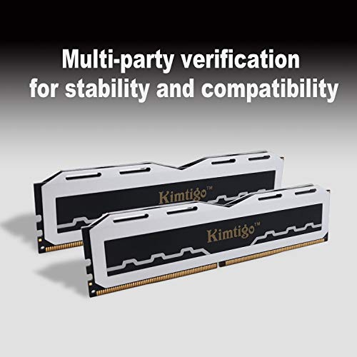 Kimtigo DDR4 32 GB (16 GBx2) 3200 MHz PC4-25600 CL16 1.2 V U-DIMM sin búfer sin ECC para juegos y alto rendimiento compatible con módulo de memoria de escritorio RAM Upgrade PC Memory