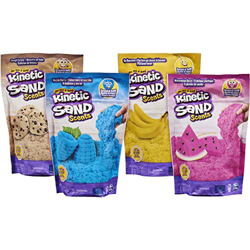 Kinetic Sand, 226g Scented, for Kids Aged 3 and Up (Assorted) Scents, 226 g de Arena cinética perfumada, para niños a Partir de 3 años (Surtido), Multicolor, (Spin Master 6053900)