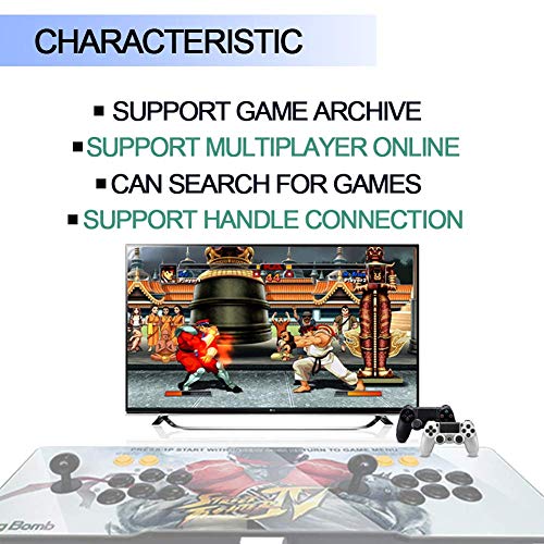 King Bomb Pandora's Box 6, 2200 en 1 Consola de Juegos, 1280 * 720 Doble Consola HD Arcade de Madera, personalización de Botones de Soporte y Juegos multijugador