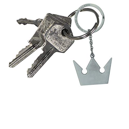 Kingdom Hearts Kingdom Hearts Logo Unisex Llavero Colgante Plateado, Metal,