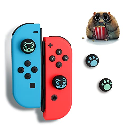 KINGEAR Tapas de Silicona para el Pulgar del Mando de Switch, Accesorios Kawaii para Nintendo Switch/Switch Lite, Adorables Tapas de Joystick para Switch Tapas de Pulgar de Dibujos Animados…