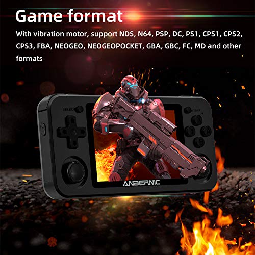 KINMRIS RG351P Consola de Videojuegos portátil, Tarjeta TF de 64G incorporada 2500 Juegos clásicos compatibles con PSP / PS1 / N64 / NDS Apertura del Sistema Linux Tony