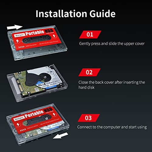 KINMRIS Super Consola PC-Base 2T HDD Portátil Juego Externo Disco Duro SATA 3 Para Laptop/PC/Windows/Mac OS Con 63000+Juegos Para PS3/PS2/WIIU/WII/PS1/N64
