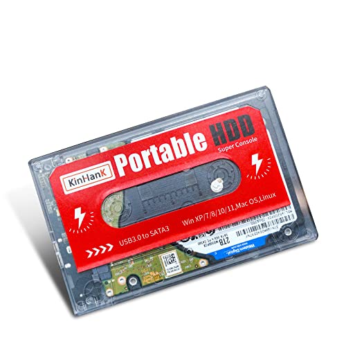 KINMRIS Super Consola PC-Base 2T HDD Portátil Juego Externo Disco Duro SATA 3 Para Laptop/PC/Windows/Mac OS Con 63000+Juegos Para PS3/PS2/WIIU/WII/PS1/N64