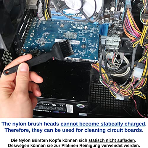 Kit de Limpieza Antiestática, 10 piezas, con Cepillos para placa madre y de circuitos impresos, teclado, ordenador o cámara, Cepillos antiestáticos con cerdas de nylon, teclado, KIT de cepillos ESD
