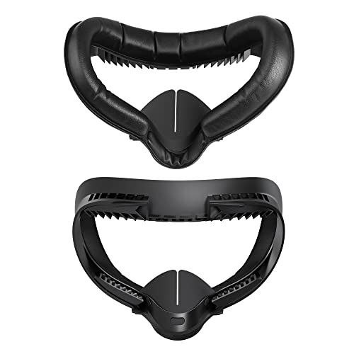 KIWI design Interfaz Facial para Oculus Quest 2 con 2 Piezas de Repuesto de Espuma PU, Protector de Lente y Almohadilla Nasal Antifugas (Juego de Accesorios 5 en 1)