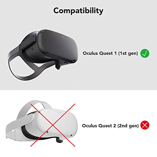 KIWI design Oculus Quest 1 Cover Accessori 5 en 1, Soporte de Interfaz Facial Antifugas, Face Cover de PU,Cubierta de Lente a Prueba de Polvo, Almohadilla Nasal Antifugas, No es Compatible con Quest 2