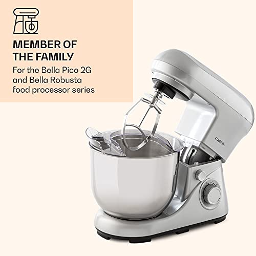 Klarstein gancho de mezclar, recambio para el robot de cocina Bella Pico 2G/Bella Robusta aluminio, plateado