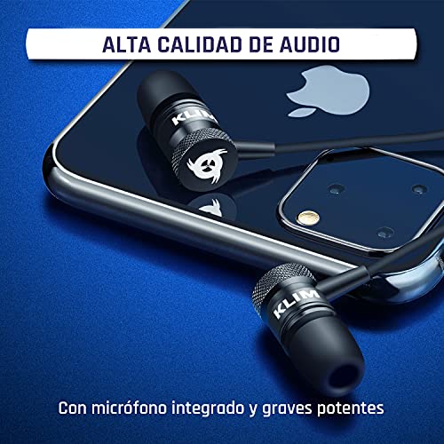 KLIM™ Fusion Bluetooth - Auriculares inalámbricos + Excelente Sonido, con micrófono - Resistentes, batería de Larga duración + 5 años de garantía + Cascos Bluetooth de Baja latencia + NUEVOS 2022