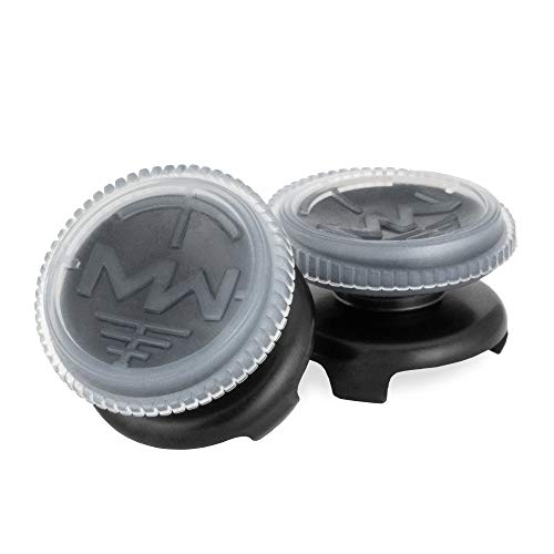 KontrolFreek Call of Duty: Modern Warfare - A.D.S. para PlayStation 4 (PS4) y PlayStation 5 (PS5) | Performance Thumbsticks | 2 Alturas elevadas, cóncavo | Transparente/Negro.