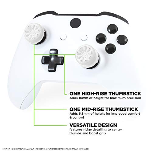 KontrolFreek FPS Freek Galaxy para Xbox One y Xbox Series X/S | Performance Thumbsticks | 1 Altura elevada, 1 Altura media | Blanco.