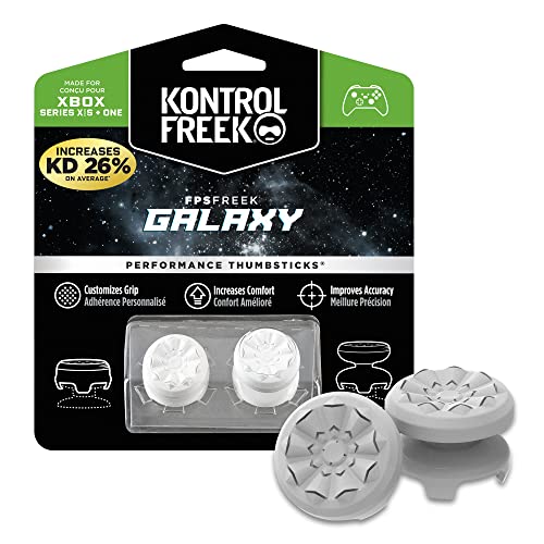 KontrolFreek FPS Freek Galaxy para Xbox One y Xbox Series X/S | Performance Thumbsticks | 1 Altura elevada, 1 Altura media | Blanco.