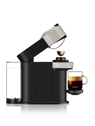 Krups Nespresso VERTUO Next XN910B - Cafetera de cápsulas, máquina de café expreso de Krups, café diferentes tamaños, 5 tamaños tazas, tecnología Centrifusion, calentamiento 30s, Wifi, Bluetooth, Gris