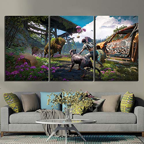 ksjdjok Far Cry 5 Videojuegos Pinturas Far Cry New Dawn Escena de Juego Landscpae Pinturas murales Arte en Lienzo para la decoración del hogar 40X60 cm 3 Piezas