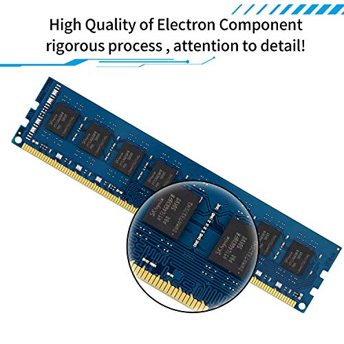 Kuesuny Kit de 16 GB (2 x 8 GB) DDR3 1600 MHz Udimm Ram PC3-12800 PC3-12800U 1.5V CL11 240 Pin 2RX8 Dual Rank Non-ECC sin búfer de escritorio Memoria RAM Módulo Actualización