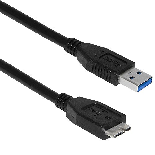 KUYiA Cable USB 3.0, 1m/ 3FT Hasta 5 Gbps Type A a Micro B Macho Cargador y Sincronización Datos Compatible con Toshiba, Western Digital Seagate Maxtor Disco Duro Externo Samsung Galaxy S5 Note 3