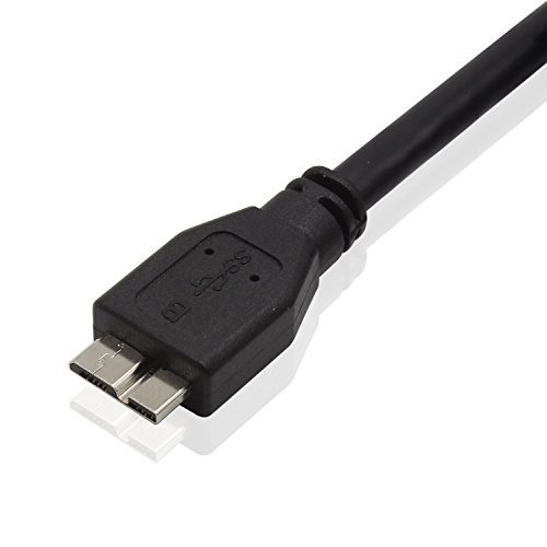 KUYiA Cable USB 3.0, 1m/ 3FT Hasta 5 Gbps Type A a Micro B Macho Cargador y Sincronización Datos Compatible con Toshiba, Western Digital Seagate Maxtor Disco Duro Externo Samsung Galaxy S5 Note 3