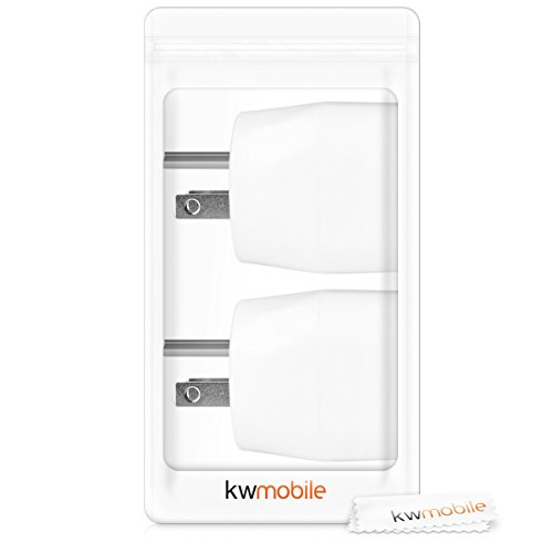 kwmobile 2X Adaptador de Viaje para EEUU Tipo B - Adaptadores de Enchufe schuko - Conector para enchufes USA Japón Tailandia - Travel Adapter Blanco