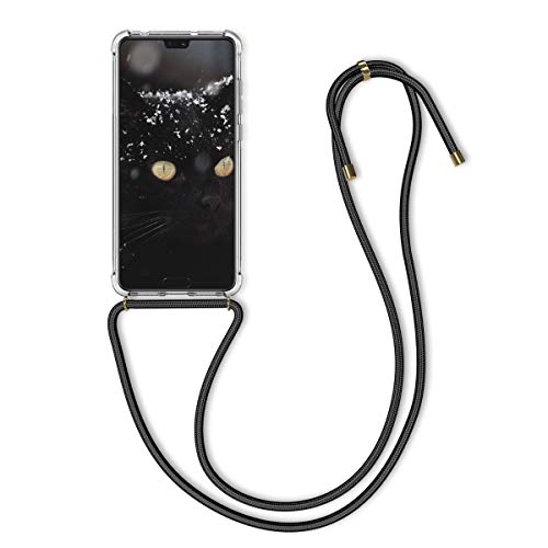 kwmobile Carcasa Compatible con Huawei P20 Pro - Funda Transparente TPU con Cuerda para Colgar - Transparente
