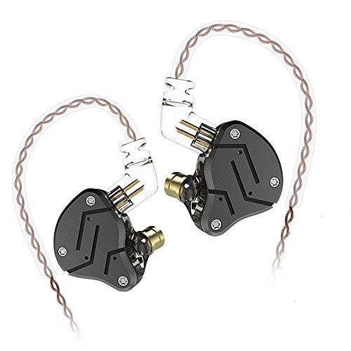 KZ ZSN Auriculares de Diadema híbridos 1DD 1BA Yinyoo con Armadura equilibrada + Auriculares dinámicos con Cable de 2 Pines