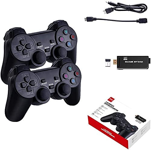 l b s Controlador para PS4 inalámbrico, consola de juegos retro de 2.4 GHz integrada en 3000 juego clásico, USB Gamepad con joystick y Game Stick, soporte para MAME/FC/GB/GBA/GBC/MD/SFC /PS1/N64