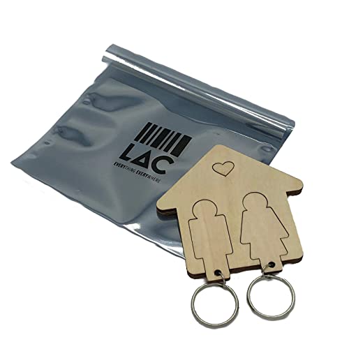 LAC - Organizador de Llaves con 2 Llaveros de Pareja | Regalos originales aniversario mujer y hombre | Llavero Para Parejas | Regalo de San Valentín, Navidad, Casa Nueva, Cumpleaños Novio Chica