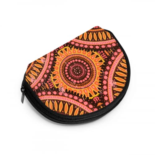Ladies Coin Pouch Symmetry Ethnic Popular Key Coin Pouch Cute Coin Purse Keychain with Zipper Mini Cosmetic Makeup Bags For Women Girls Party Gifts and Decorations