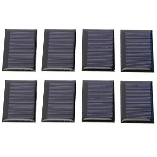 Ladieshow Mini Panel Solar, 8PCS 30MA 5V Mini Paneles de células solares DIY Placa de epoxi Solar Materiales de Juguete eléctrico Cargador de células fotovoltaicas