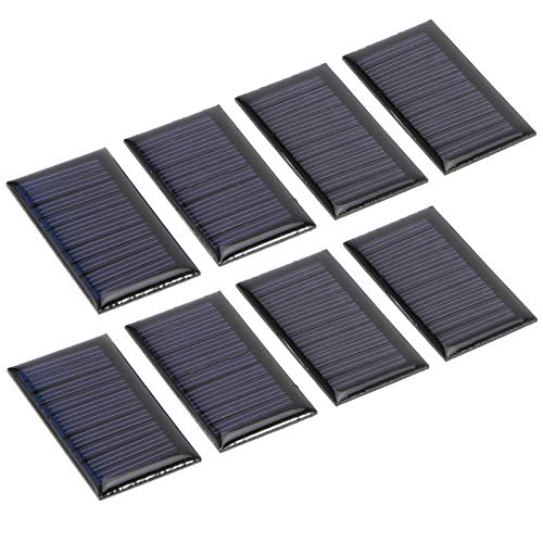 Ladieshow Mini Panel Solar, 8PCS 30MA 5V Mini Paneles de células solares DIY Placa de epoxi Solar Materiales de Juguete eléctrico Cargador de células fotovoltaicas