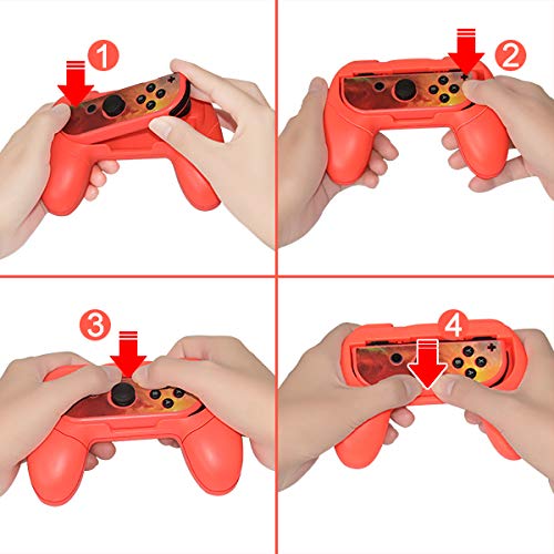 Lammcou JoyCon Mango, Interruptor Soporte ergonómico del Controlador Joycons Accesorio Cubierta Protectora Hand Grips Accessories