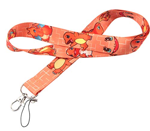 Lanyard Charmander Pokemon | Cordón para el Cuello | No Pierdas más tus Llaves | Llavero para Móvil Mascarilla Teléfono y Llaves| Regalo Original